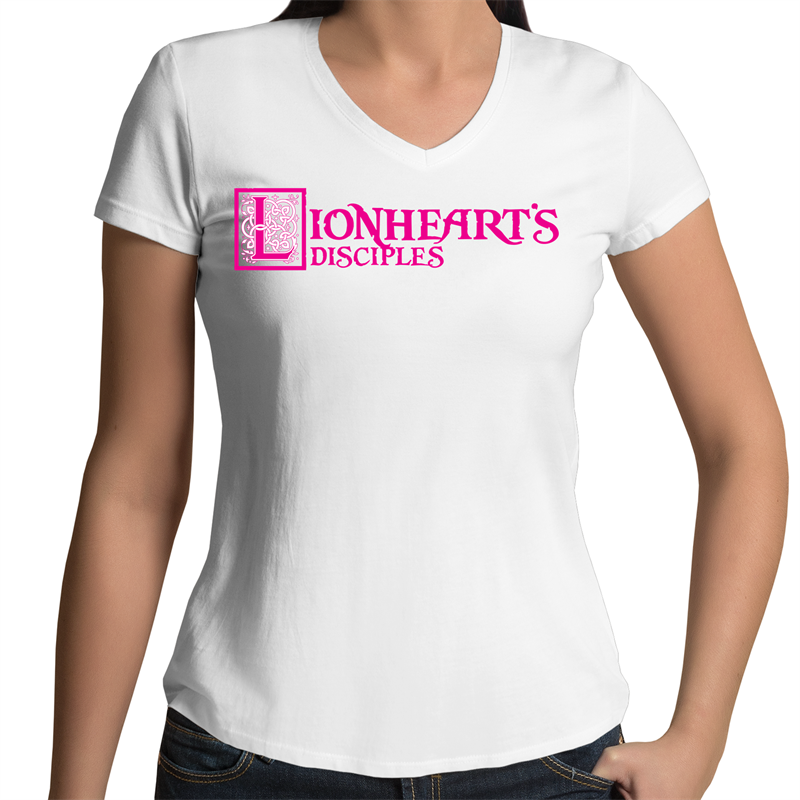 LD Women's V Neck Tee - White